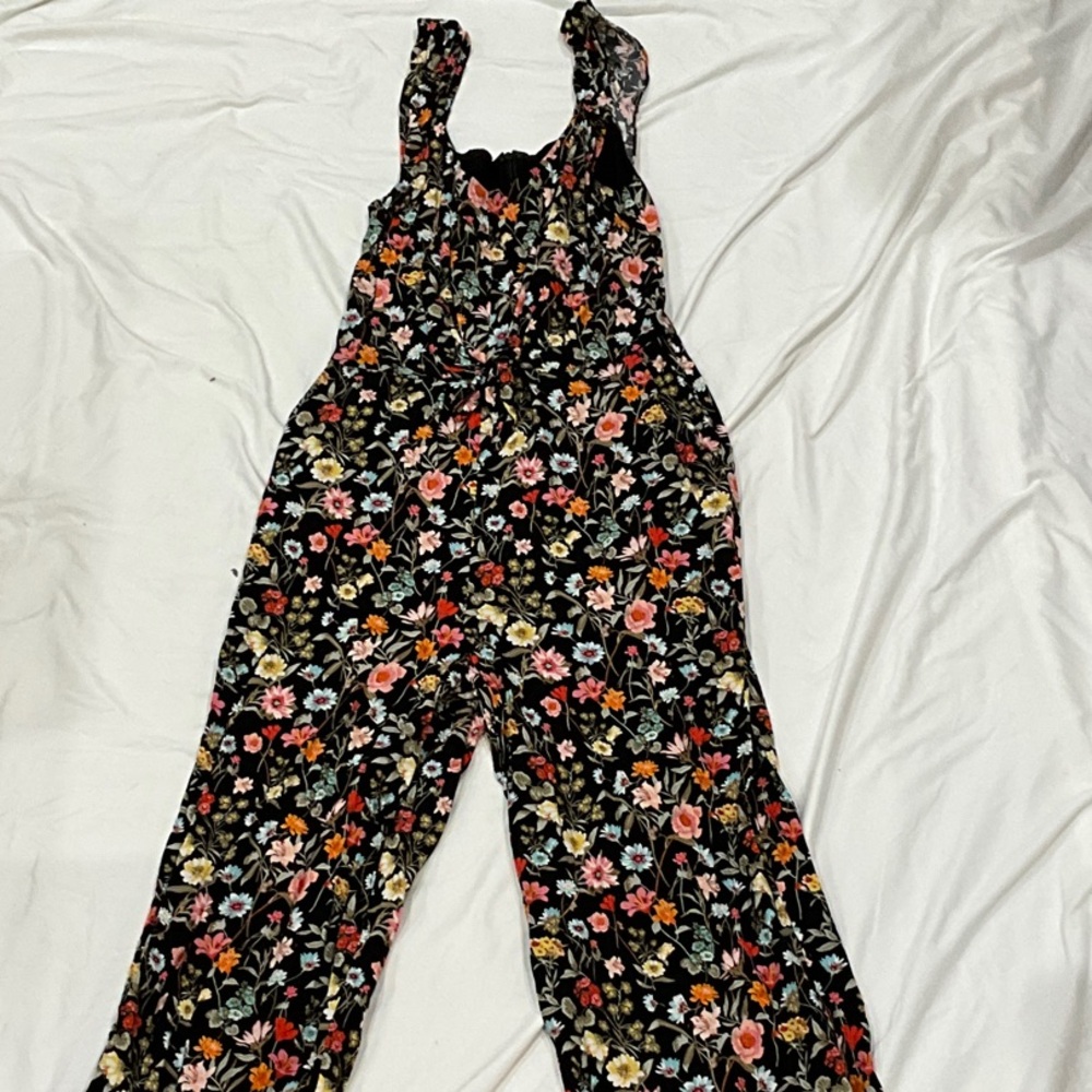 LOFT Multicolor Floral Jumpsuit
